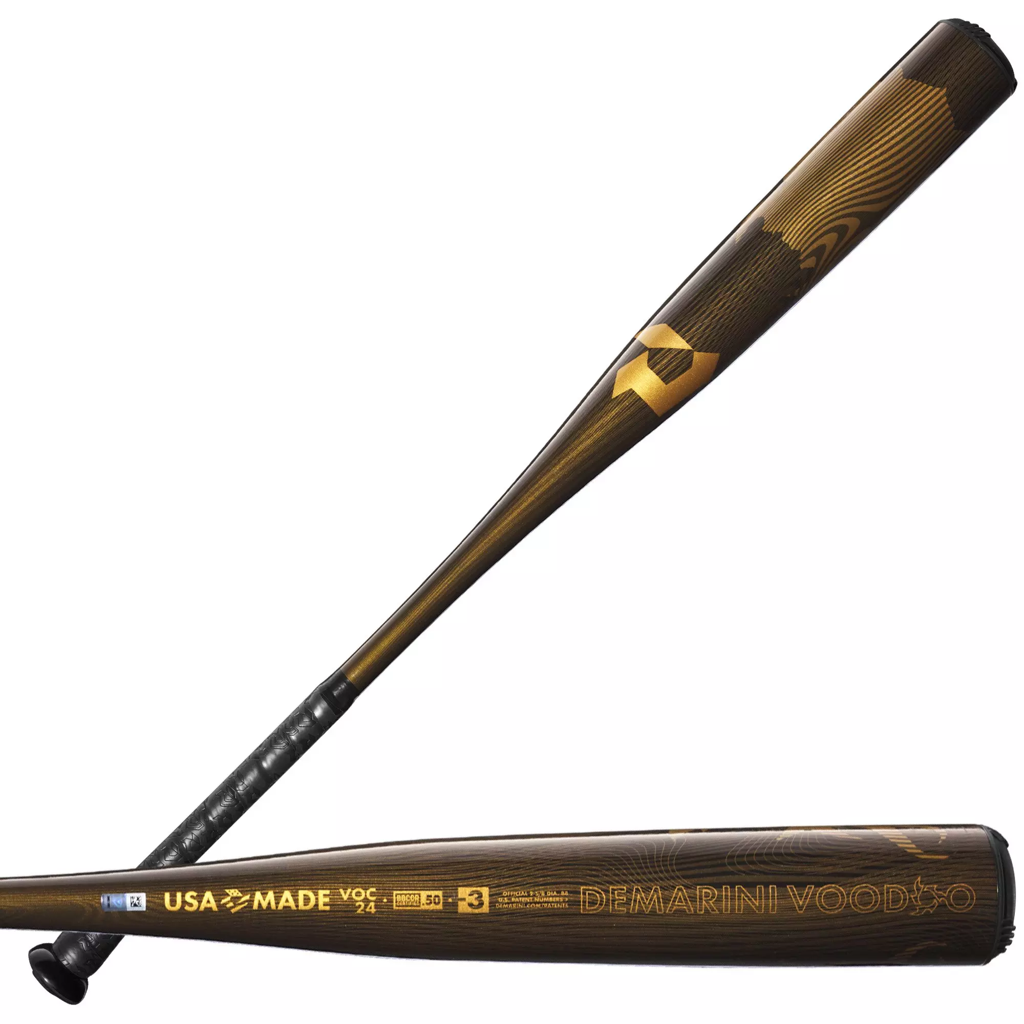 DeMarini Voodoo One Men's BBCOR Baseball Bat - Black/Gold